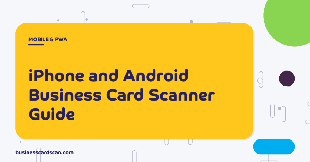 iPhone and Android phones both running the same business card scanner
